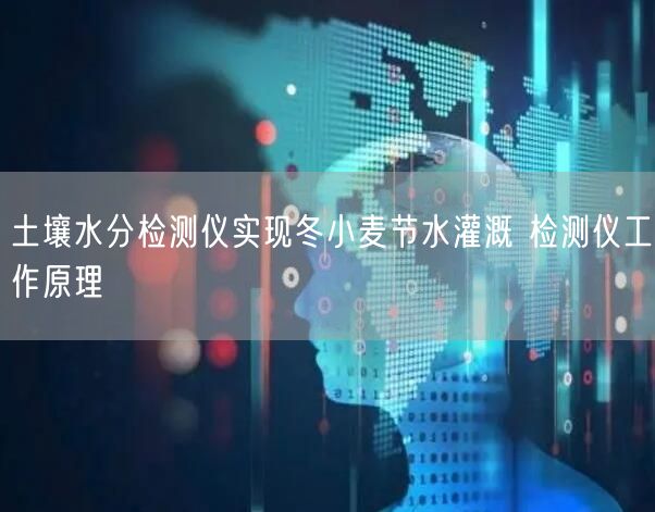土壤水分檢測儀實現(xiàn)冬小麥節(jié)水灌溉 檢測儀工作原理(圖1) 土壤水分檢測儀實現(xiàn)冬小麥節(jié)水灌溉 檢測儀工作原理(圖1)